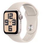Apple Watch SE (GPS) - 2ª generazione - 40 mm - starlight aluminum - smartwatch con fascia sportiva - fluoroelastomero - starlight - dimensione della fascia: S/M - 32 GB - Wi-Fi, Bluetooth - 26.4 g